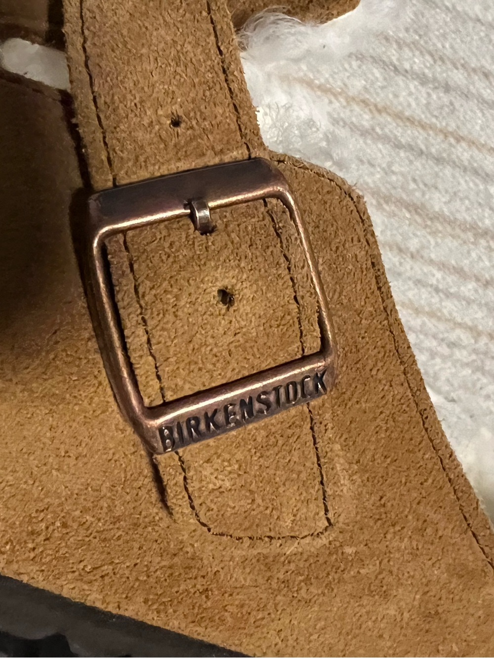 Birkenstock: Boston Shearling Suede Clog - Mink - Size 39 Women - Picture 11 of 12